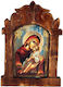 IconsGR Saint Icon Virgin Mary Holding the Infant Wooden 28x18cm S9XRI