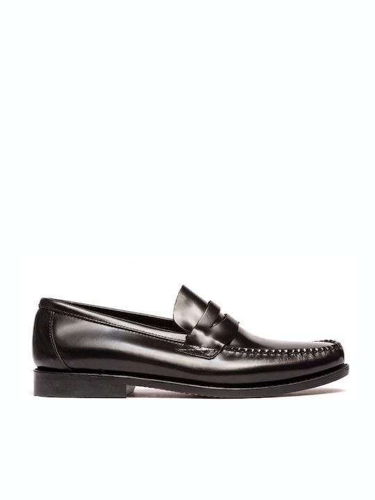 Leder Herren Mokassins in Schwarz Farbe