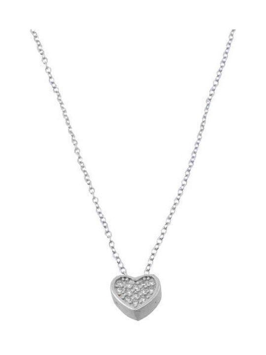 Necklace with design Heart from Silver