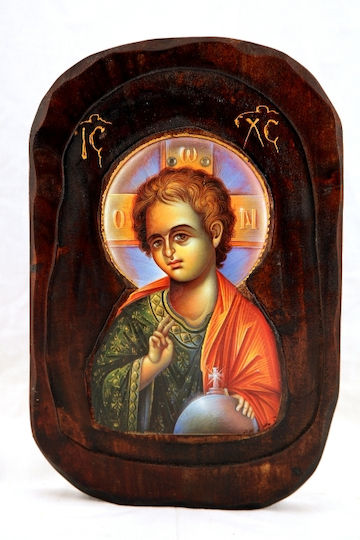 IconsGR Image Jesus Christ Wooden