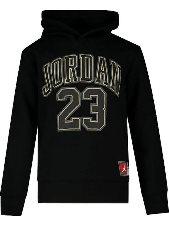 Jordan Fleece Παιδικό Φούτερ με Κουκούλα Μαύρο