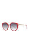 Ana Hickmann Damen Sonnenbrille mit Rot Gestell und Schwarz Verlaufsfarbe Linse