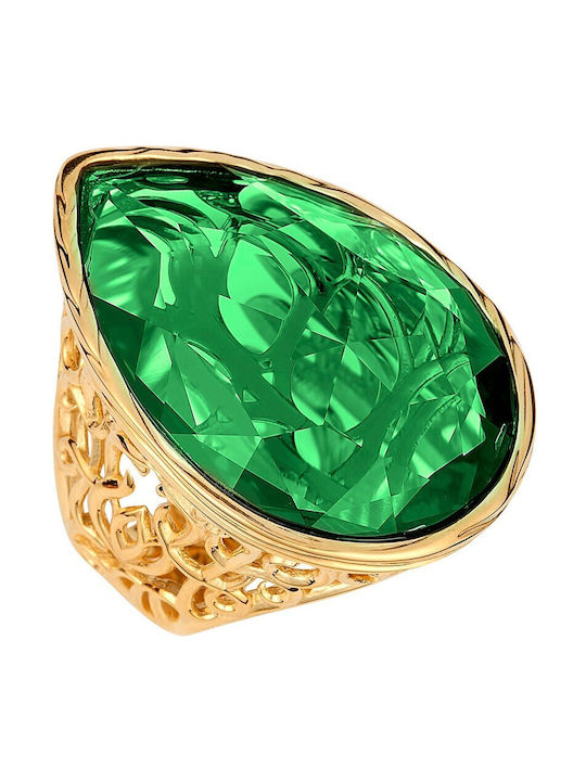 Women's Gold Plated Ring with Stone