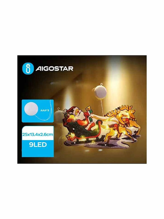 Aigostar Illuminated Christmas Plastic Figure Sleigh Height 25cm