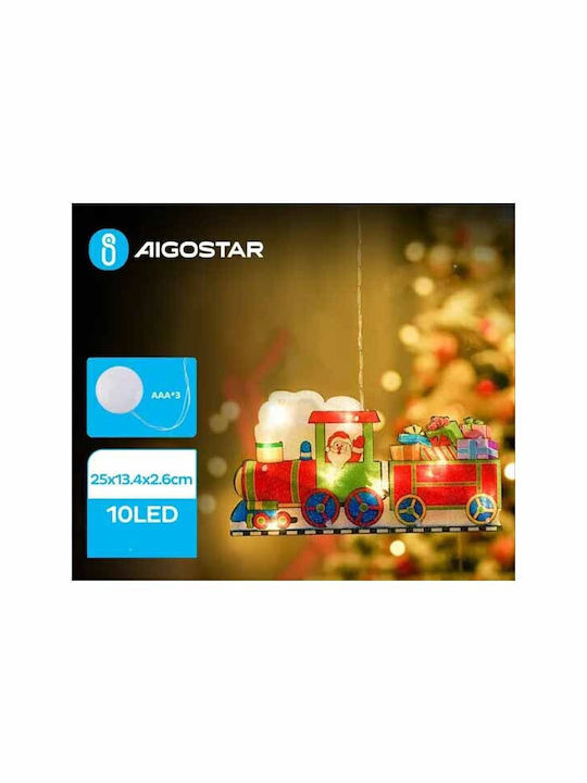 Aigostar Illuminated Christmas Plastic Figure Train Height 25cm