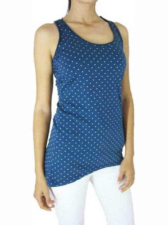 Perfect Women's Athletic Blouse Sleeveless Blue