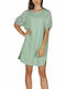 Migle + Me Women's Tunic Dress Short Sleeve Light green.