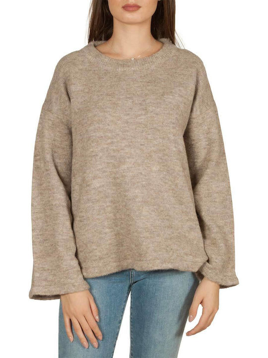 Minimum Women's Long Sleeve Sweater Woolen melange