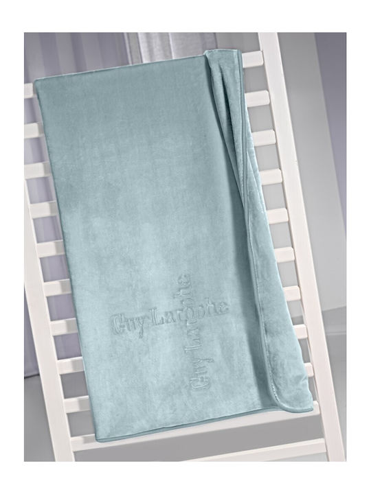 Guy Laroche Blanket Cot Velvet Blue Indigo 110x140cm