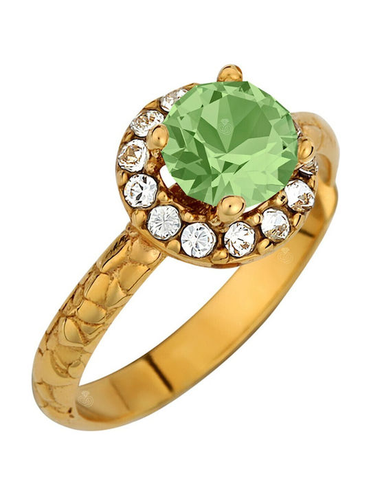 Women's Gold Plated Ring with Stone