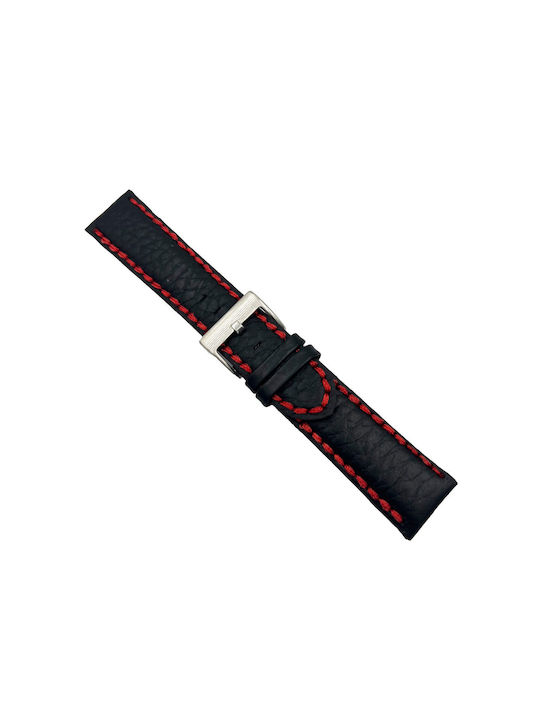 Tzevelion Leather Strap Black 22mm