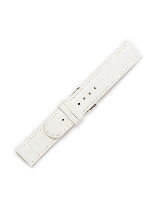 KOSTELO Leather Strap White 28мм