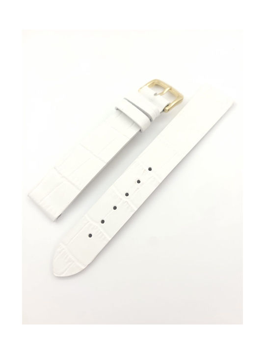 Λουρί Leather Strap White