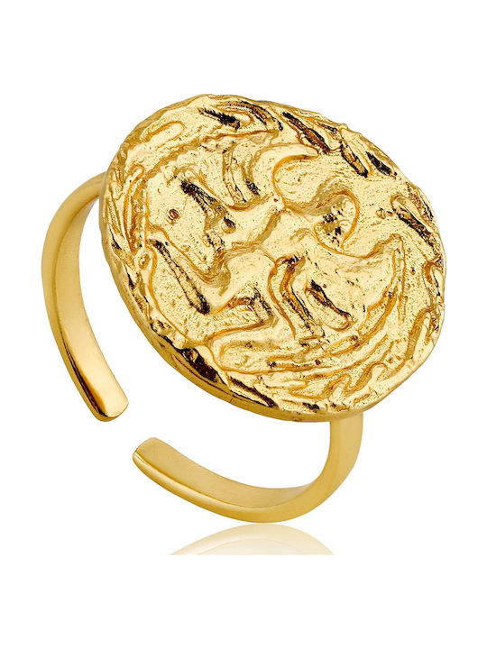 Ania Haie Adjustable Γυναικείο Δαχτυλίδι από Ασήμι Επιχρυσωμένο