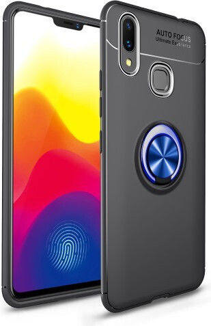 Kickstand Back Cover Σιλικόνης Μαγνητικό Μπλε (Huawei P Smart+)