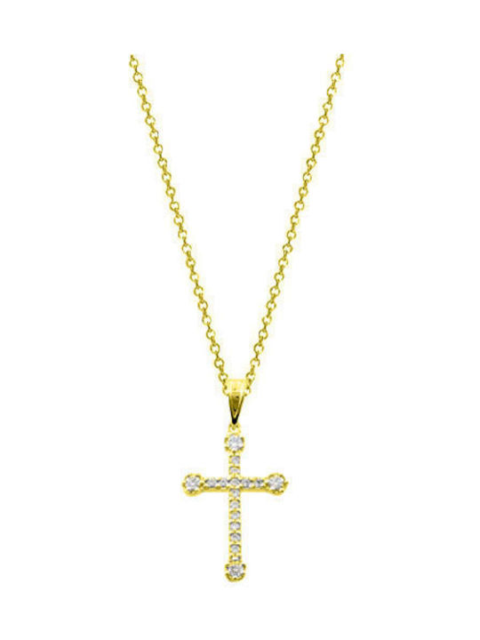 Gold Kreuz 14K mit Kette