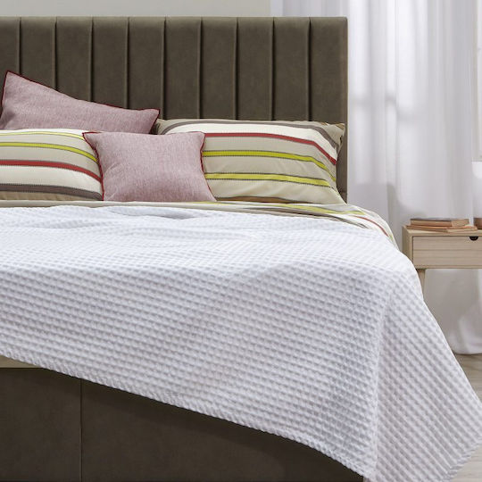 Aigaion Aigaion Piqué Decke Übergröße 240x250cm Weiß