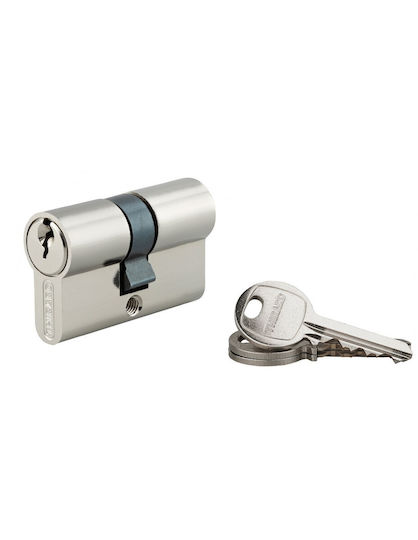 Thirard Lock Cylinder 50mm with 3 Keys Silver