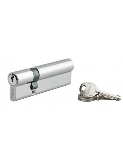 Thirard Zylinderschloss Sicherheits 100mm (30-70) mit 3 Schlüssel Silber