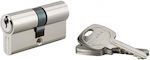 Thirard Lock Cylinder Security 60mm (30-30) with 3 Keys Silver