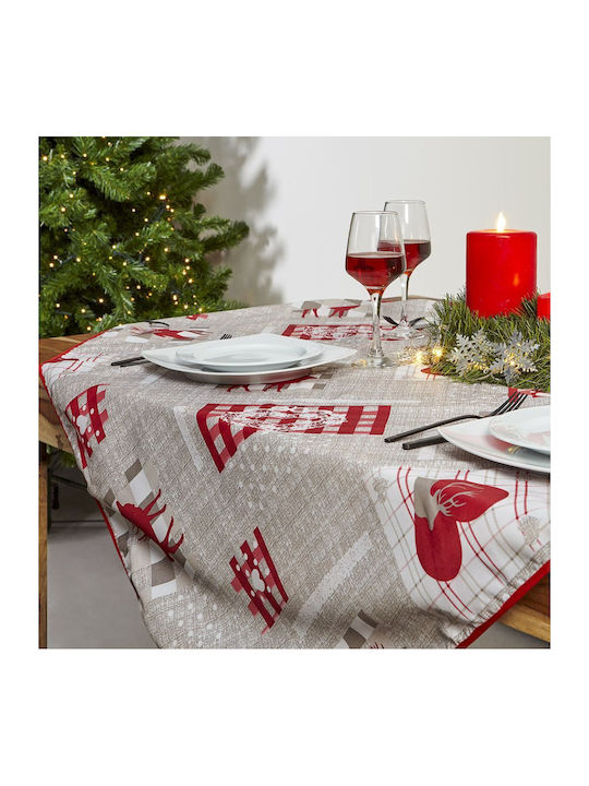 Bed&Bath Christmas Tablecloth Fabric Gray L140xW140cm 1pcs