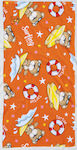 Tortue Παιδική Πετσέτα Θαλάσσης Πορτοκαλί 70x1.4εκ.