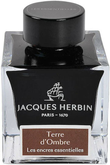 Jacques Herbin Replacement Ink for Fountain Pen Brown 50ml