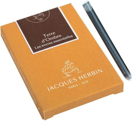 Jacques Herbin Ανταλλακτικό Μελάνι για Πένα Καφέ 1.35ml