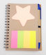 Carnet Spiral cu Suport pentru Stilou Bej