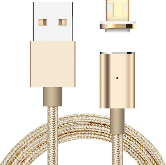 Diamandino Magnetic USB 2.0 spre micro USB Cablu Auriu 1m (DM9087465_7FE0) 1buc
