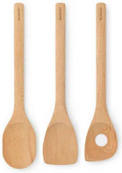 Brabantia Wooden Cooking Utensil Set Green 3pcs