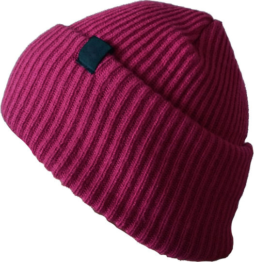 Beanie Γυναικείος Σκούφος Πλεκτός σε Φούξια χρώμα