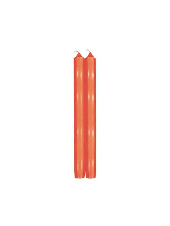 Caspari Dekoratives Kerze Kegel Orange 2 Stück