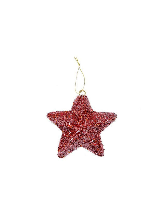 Christmas Plastic Star Ornament Red