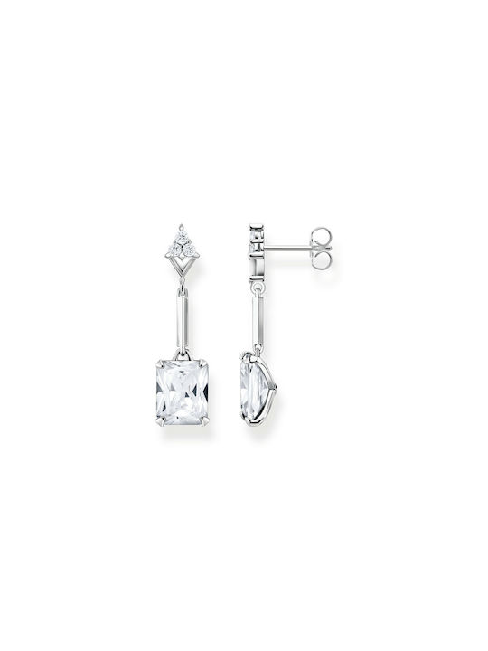 Thomas Sabo Earrings Dangling made of Silver with Stones