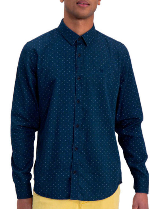 Garcia Men's Shirt Long Sleeve Blue