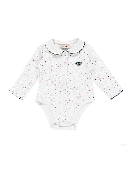 Brums Baby Bodysuit Set Long-Sleeved White