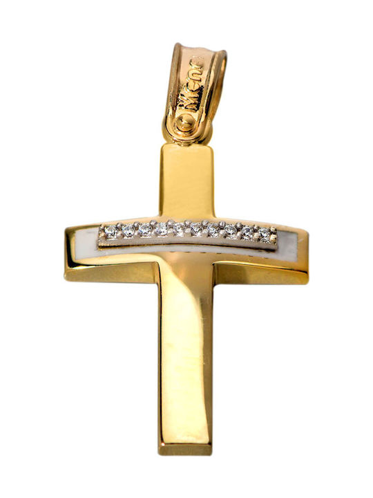 Women's Cross from Gold Plated Silver