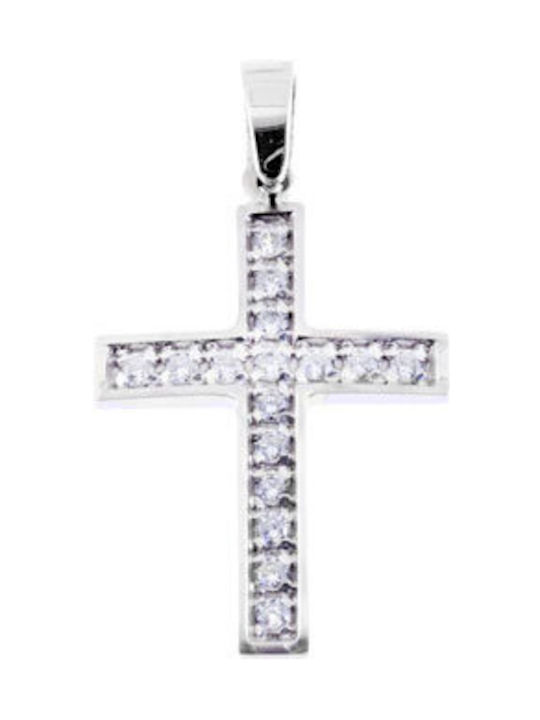 White Gold Cross 9K