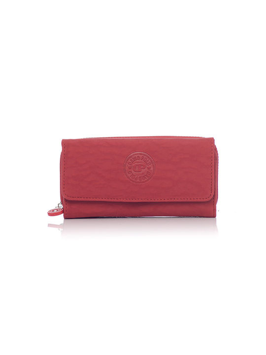David Polo Large Fabric Women's Wallet Cards Red