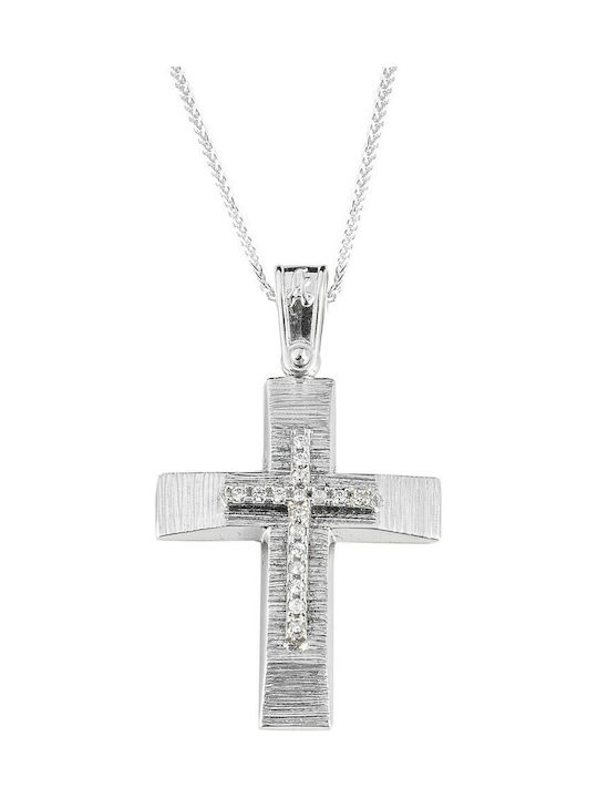 White Gold Cross 14K