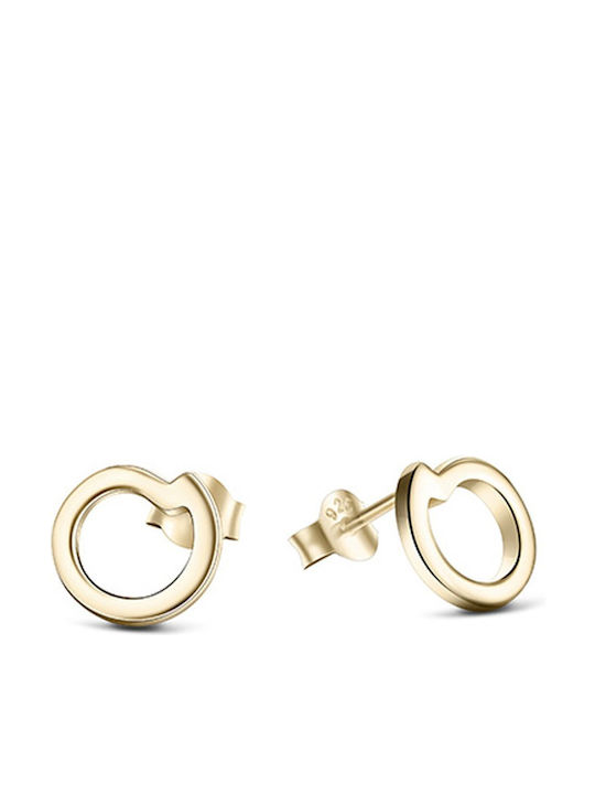 Obaku Enso Earrings made of Silver Gold Plated Obaku Enso Earrings made of Silver Gold Plated