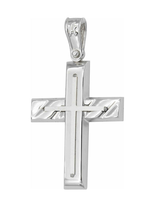 White Gold Cross 14K