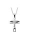 Men's Cross from Steel with Chain