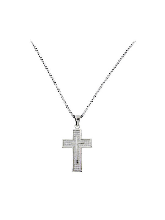 Kreuz aus Silber mit Kette