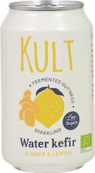 Kult Κεφίρ Νερού Γεύση Τζίντζερ & Λεμόνι Kult Αναψυκτικό με Ανθρακικό 330ml