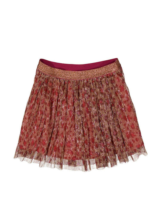 Fustă pentru Copii din Tulle Leopard Burgundy Sweatshirt J14721