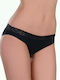 Panty Elastic-lace Women's Slip with Lace Black