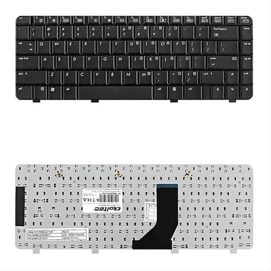 Qoltec Laptop Keyboard for HP without Frame in Black Color DV2000
