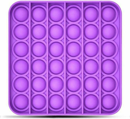 4FIZJO Τετράγωνο Push Bubble Stress Reliever Pop it Fidget Σιλικόνης Μωβ